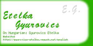 etelka gyurovics business card